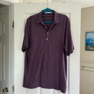 Striped Criquet polo shirt, size large